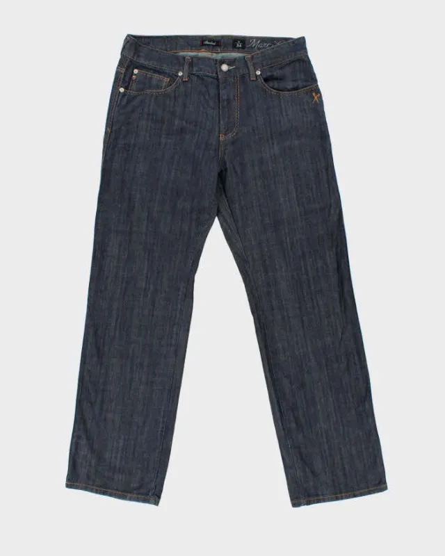 Vintage Y2K 00s Marc Ecko Cut & Sew Raw Denim Straight Leg Jeans - W32 L29 made by Rokit