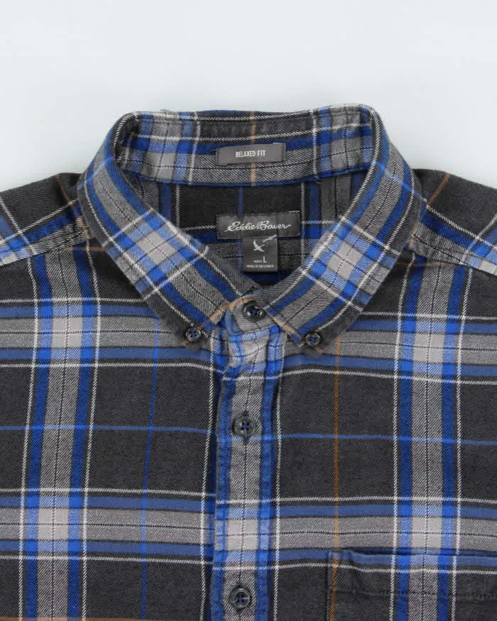 Vintage Eddie Bauer Plaid Relaxed Fit Long Sleeve Flannel Shirt - L sold by Rokit product image thumbnail 5