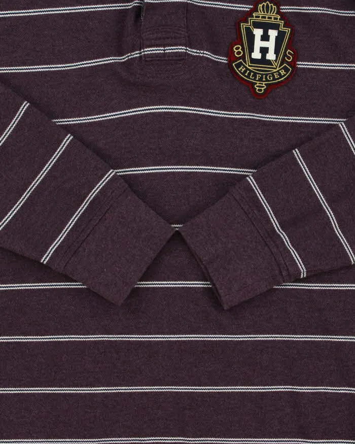 Vintage Y2K 00s Tommy Hilfiger Striped Long Sleeve Rugby Shirt - M sold by Rokit product image thumbnail 4