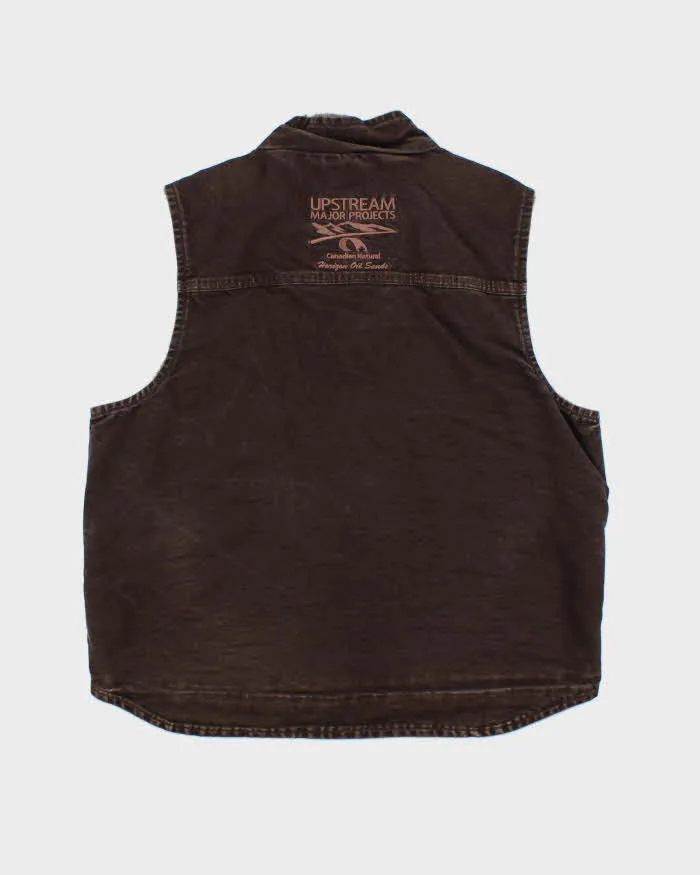 Vintage Carhartt V33 DKB Sherpa Lined Canvas Workwear Gilet - L sold by Rokit product image thumbnail 2