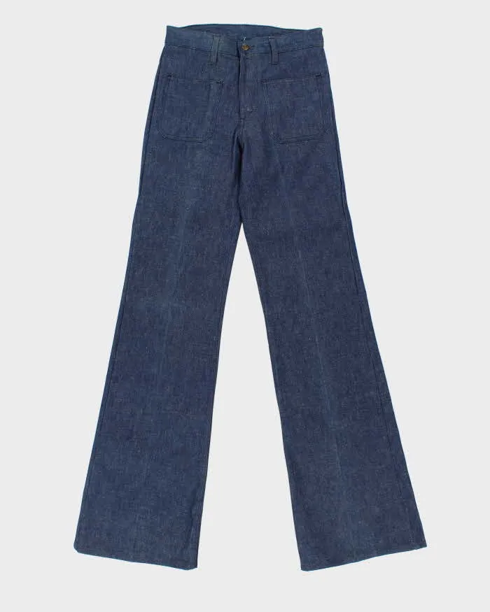DSWT Vintage 1970s Levi's Shipmates Big E Raw Denim Women's High Waisted Flared Bell Bottom Jeans - W28 L37 sold by Rokit