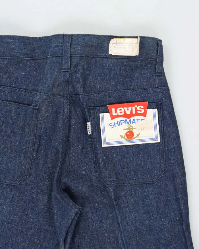 DSWT Vintage 1970s Levi's Shipmates Big E Raw Denim Women's High Waisted Flared Bell Bottom Jeans - W28 L37 sold by Rokit product image thumbnail 4