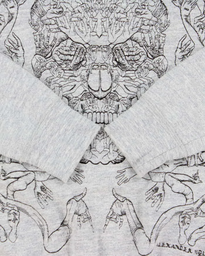 Vintage Alexander Mcqueen Embroidered Hand Skull Crewneck Sweatshirt - M sold by Rokit product image thumbnail 5