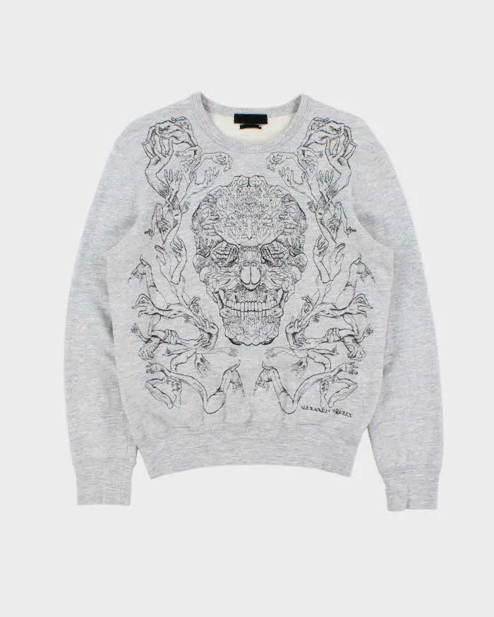 Vintage Alexander Mcqueen Embroidered Hand Skull Crewneck Sweatshirt - M sold by Rokit