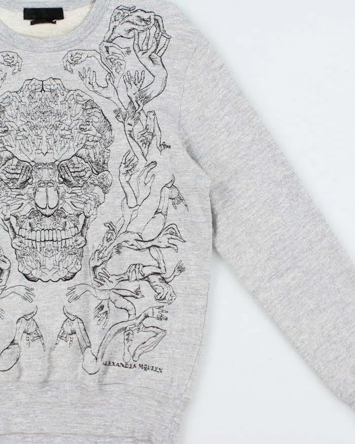 Vintage Alexander Mcqueen Embroidered Hand Skull Crewneck Sweatshirt - M sold by Rokit product image thumbnail 3