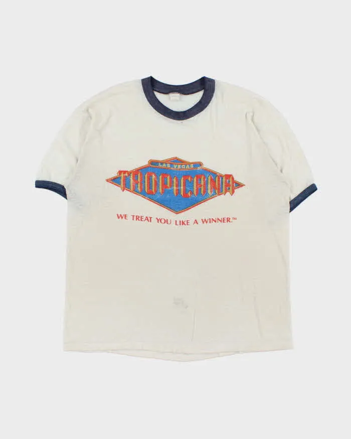 Vintage 1970s Las Vegas Tropicana Distressed Single Stitch Crewneck T-Shirt - M sold by Rokit