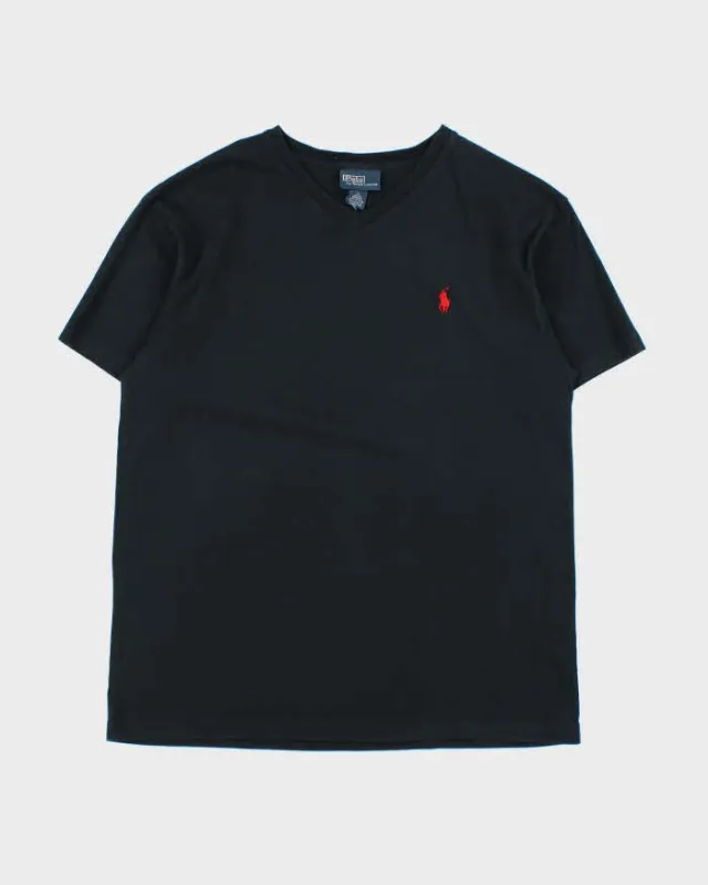 Vintage 1990s Polo Ralph Lauren Single Stitch V-neck T-shirt - M sold by Rokit