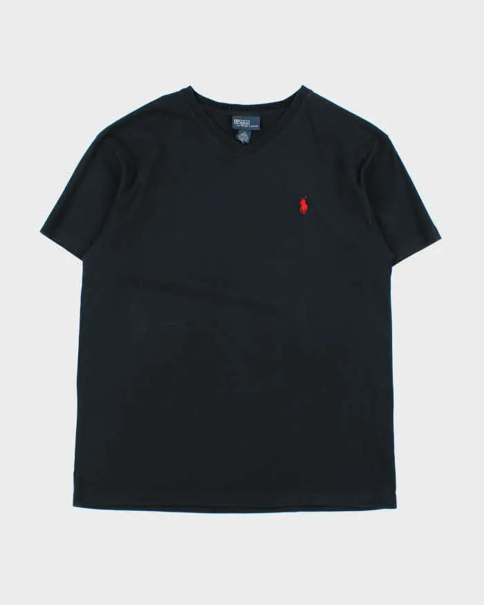 Vintage 1990s Polo Ralph Lauren Single Stitch V-neck T-shirt - M sold by Rokit