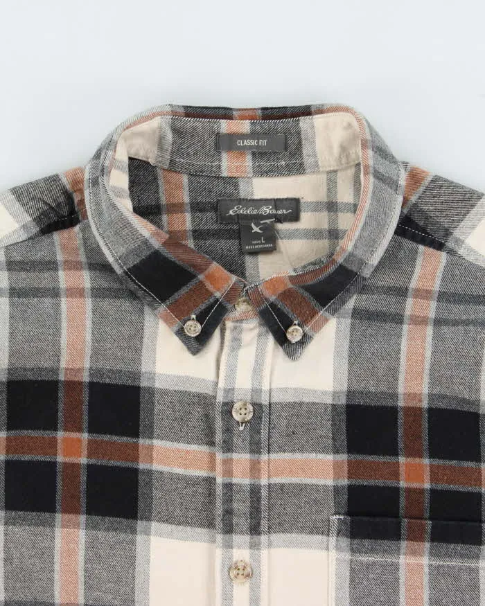 Vintage Eddie Bauer Plaid Classic Fit Long Sleeve Flannel Shirt - L sold by Rokit product image thumbnail 5