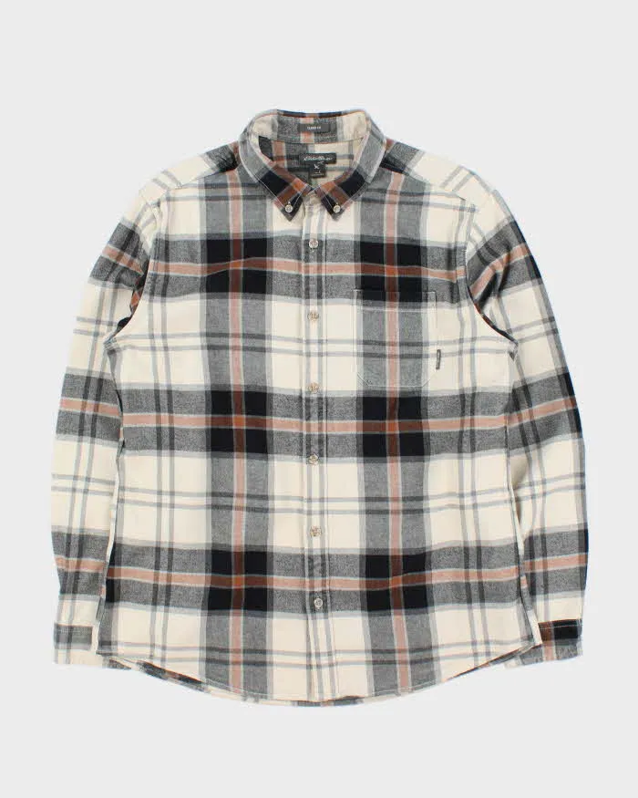 Vintage Eddie Bauer Plaid Classic Fit Long Sleeve Flannel Shirt - L sold by Rokit