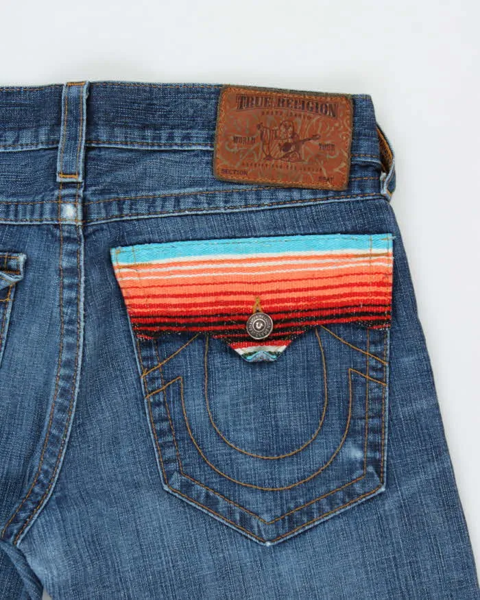 Vintage True Religion Ricky Flap Navajo Patch Distressed Straight Leg Jeans - W36 L34 sold by Rokit product image thumbnail 5