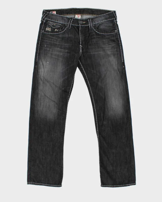 Vintage Y2K 00s True Religion Ricky Flap Straight Leg Jeans - W38 L33 sold by Rokit