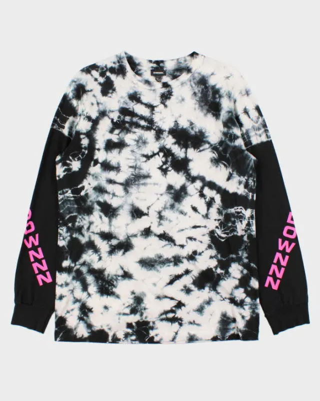 SS2020 Diesel Tie-Dye Meltdownn Long Sleeve Crewneck T-Shirt - S sold by Rokit