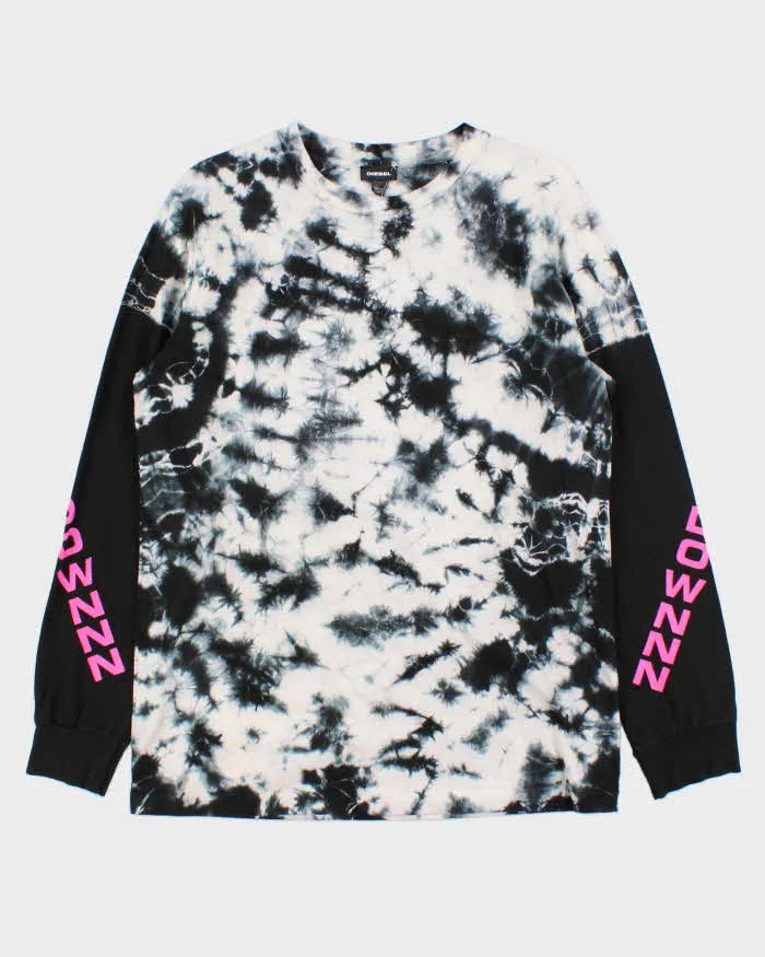 SS2020 Diesel Tie-Dye Meltdownn Long Sleeve Crewneck T-Shirt - S sold by Rokit