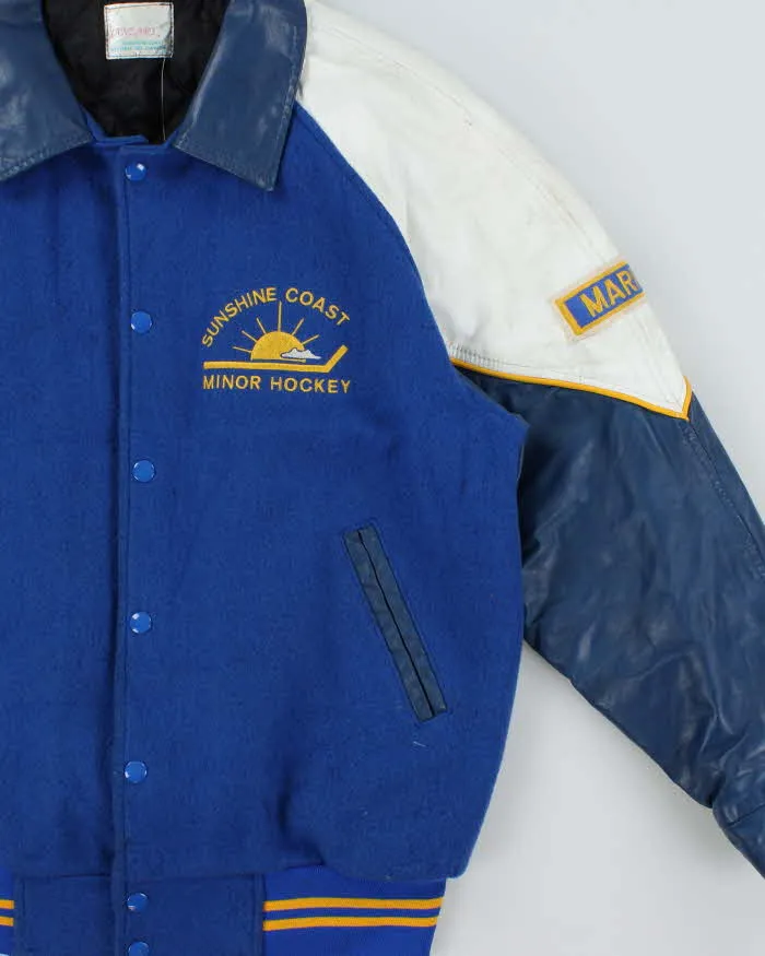 Vintage 1980s Sunshine Coast Hockey Team Wool Leather Varsity Bomber Jacket - L sold by Rokit product image thumbnail 3