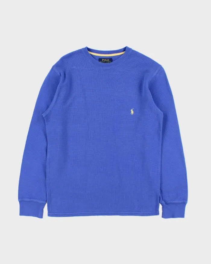 Vintage Polo Ralph Lauren Long Sleeve Crewneck Waffle T-Shirt - S sold by Rokit