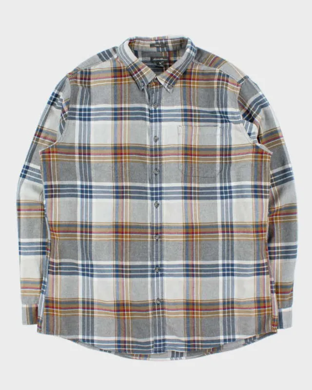Vintage Eddie Bauer Plaid Classic Fit Long Sleeve Flannel Shirt - XL sold by Rokit
