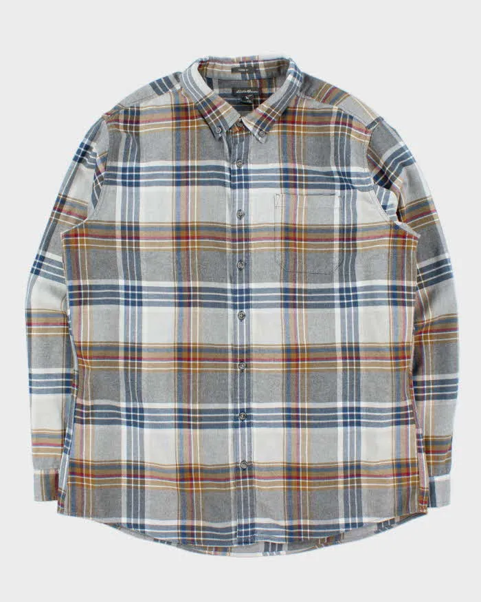 Vintage Eddie Bauer Plaid Classic Fit Long Sleeve Flannel Shirt - XL sold by Rokit
