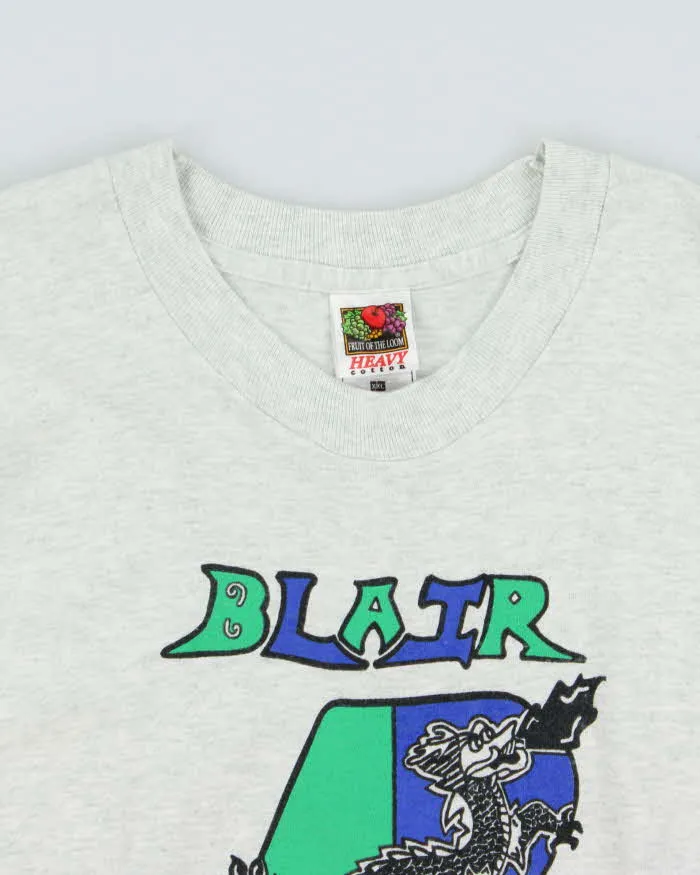 Vintage 1990s FOTL Heavy Blair Dragons Marl Grey Crewneck T-Shirt - XXL sold by Rokit product image thumbnail 5