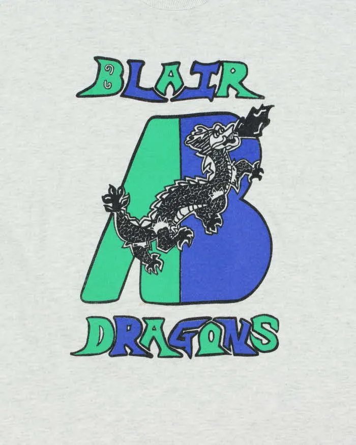 Vintage 1990s FOTL Heavy Blair Dragons Marl Grey Crewneck T-Shirt - XXL sold by Rokit product image thumbnail 4