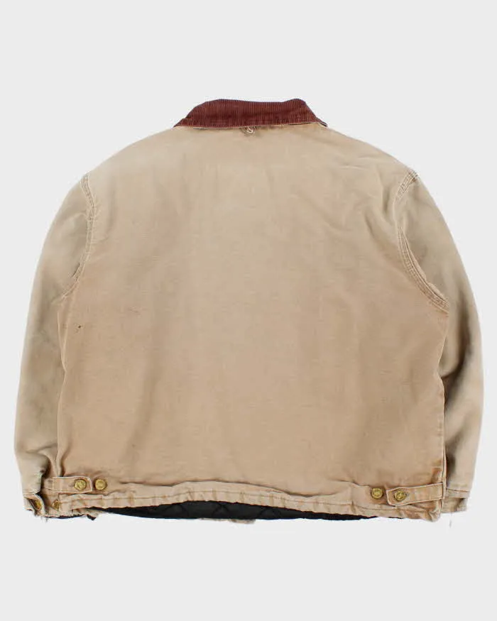 Vintage 00s Tough Duck Detroit Style Arctic Quilt Distressed Canvas Workwear Jacket - L sold by Rokit product image thumbnail 2