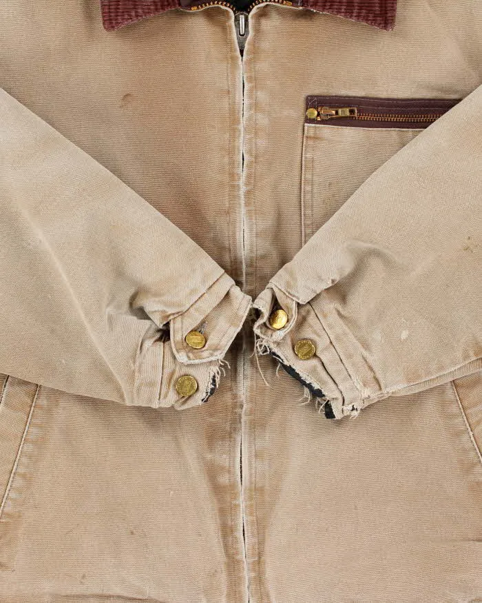 Vintage 00s Tough Duck Detroit Style Arctic Quilt Distressed Canvas Workwear Jacket - L sold by Rokit product image thumbnail 4