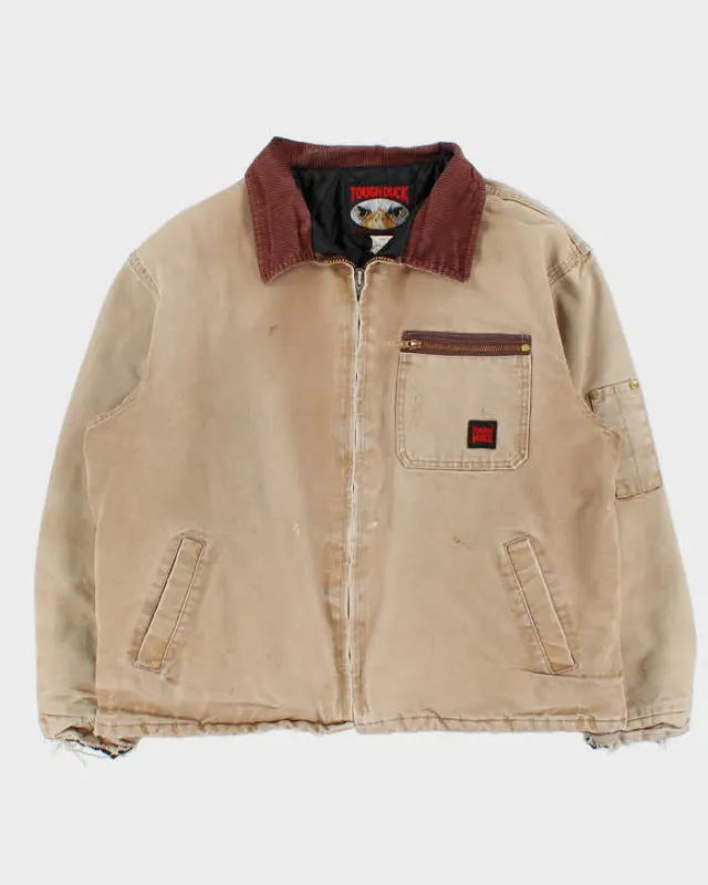 Vintage 00s Tough Duck Detroit Style Arctic Quilt Distressed Canvas Workwear Jacket - L sold by Rokit