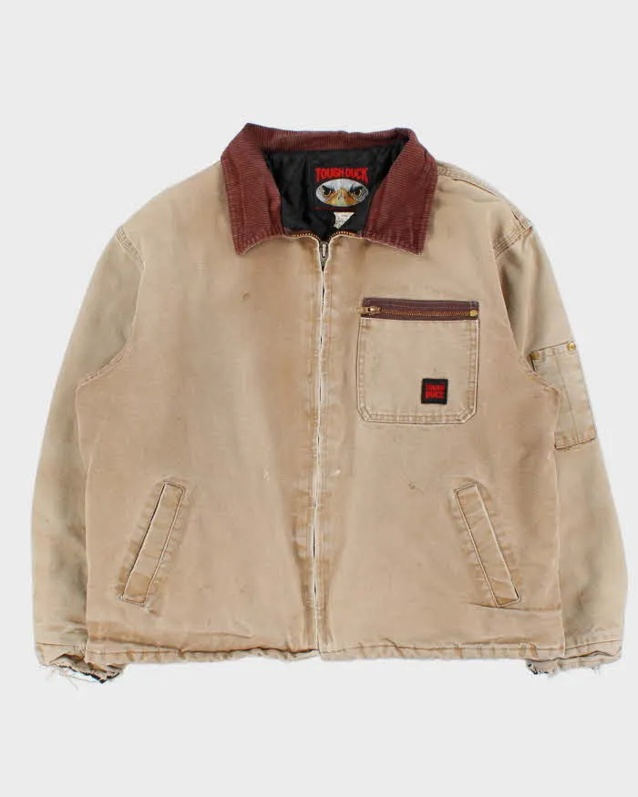 Vintage 00s Tough Duck Detroit Style Arctic Quilt Distressed Canvas Workwear Jacket - L sold by Rokit