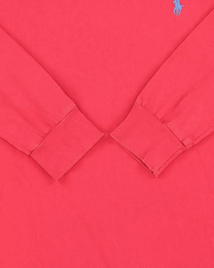 Vintage Polo Ralph Lauren Fuchsia Long Sleeve Crewneck T-Shirt - M sold by Rokit product image thumbnail 4