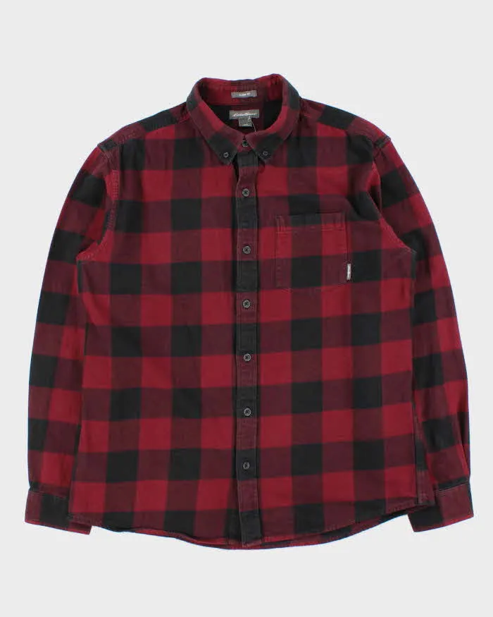 Vintage Eddie Bauer Buffalo Plaid Classic Fit Long Sleeve Flannel Shirt - L sold by Rokit