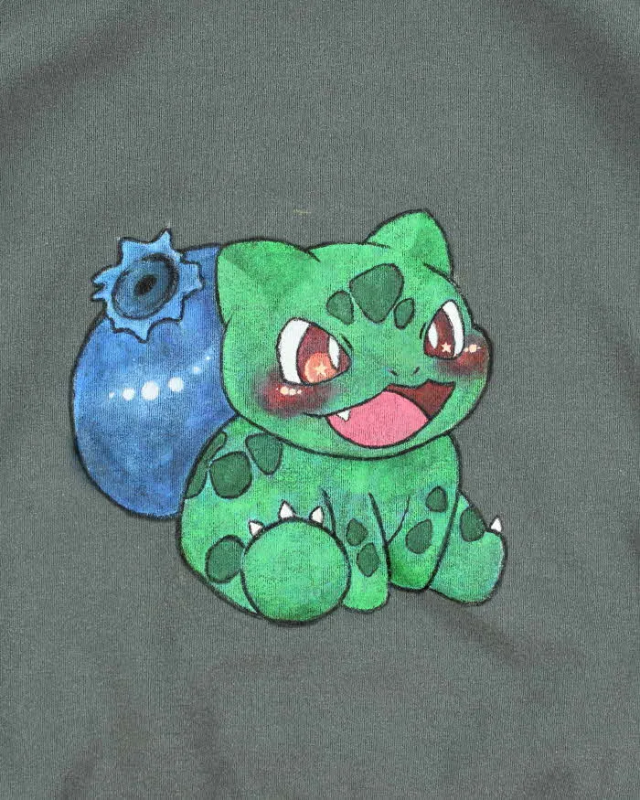 Vintage Carhartt Loose Fit Steel Teal 'Pokemon' Logo Pullover Hoodie - XL sold by Rokit product image thumbnail 3