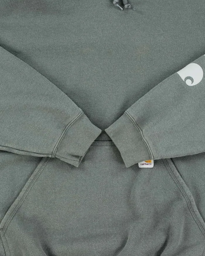 Vintage Carhartt Loose Fit Steel Teal 'Pokemon' Logo Pullover Hoodie - XL sold by Rokit product image thumbnail 5