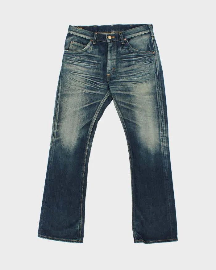 Vintage Y2K 00s Lee Riders Japanese Indigo Denim Low Rise Bootcut Jeans - W32 L31 sold by Rokit