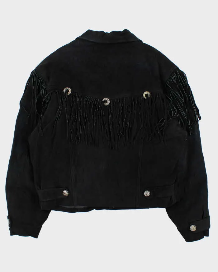 Vintage 1990s Wilsons Suede Western Tassel Bomber Jacket - XL sold by Rokit product image thumbnail 2