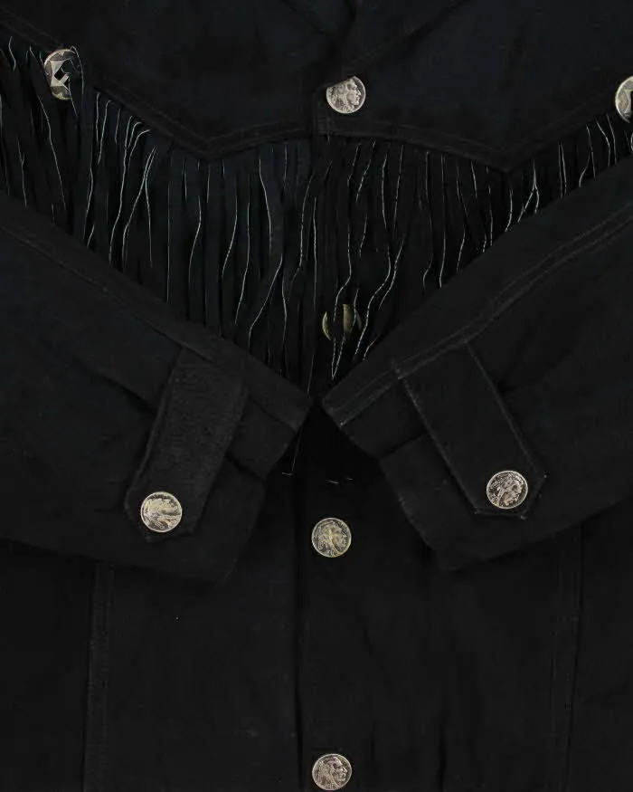 Vintage 1990s Wilsons Suede Western Tassel Bomber Jacket - XL sold by Rokit product image thumbnail 5