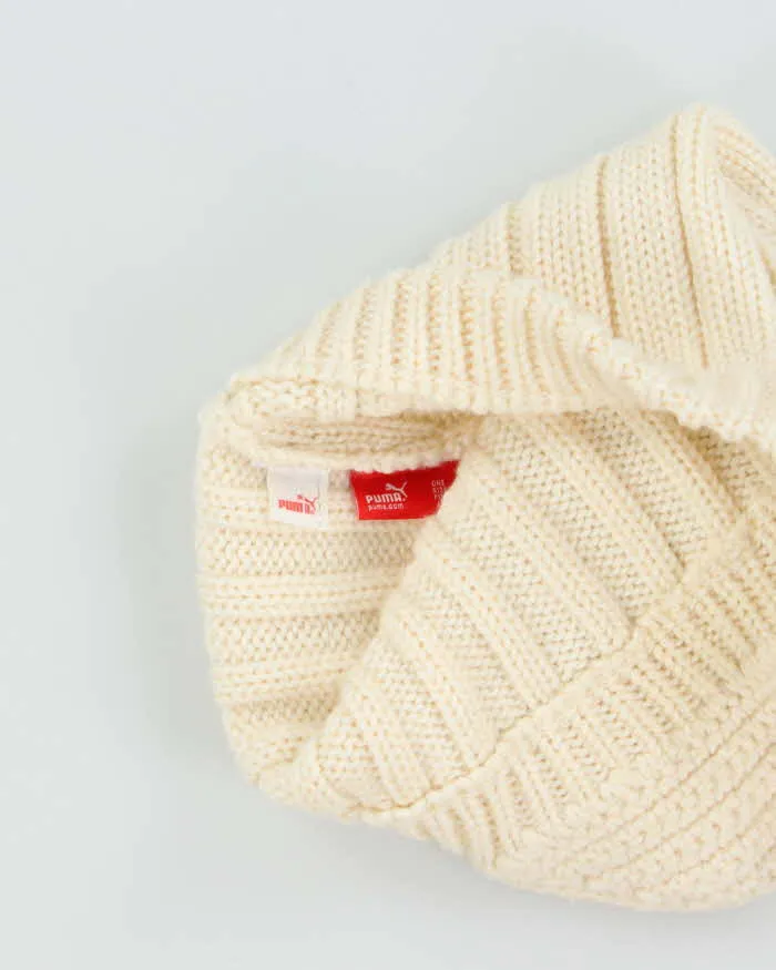 Vintage Y2K 00s Puma Diamante Cream Bobble Peaked Beanie - OS sold by Rokit product image thumbnail 5