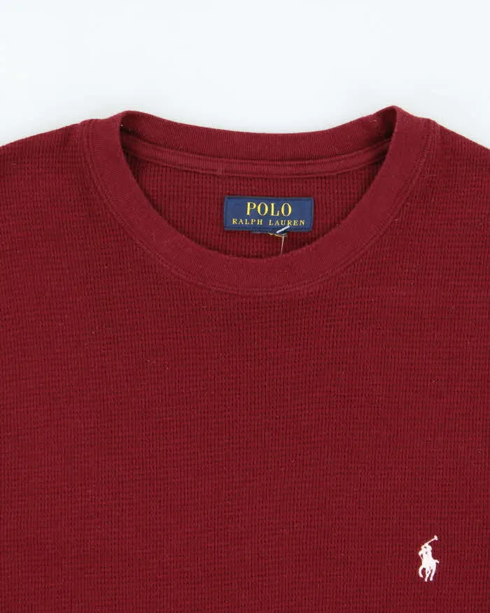 Vintage Polo Ralph Lauren Long Sleeve Crewneck Waffle T-Shirt - M sold by Rokit product image thumbnail 5
