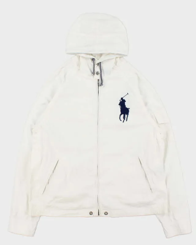 Vintage Y2K 00s Polo Ralph Lauren Swimwear Big Pony Hooded Canvas Jacket - M made by Ralph Lauren