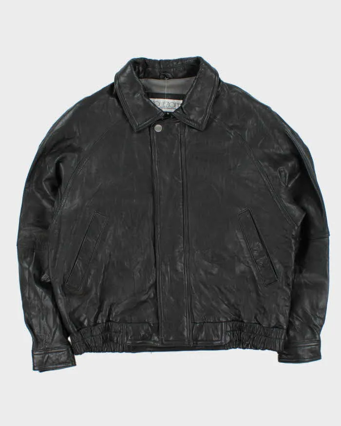 Vintage 1990s Collezione Calfskin Leather Bomber Jacket - M sold by Rokit