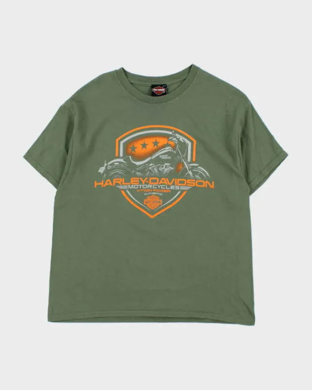 Vintage Harley Davidson Privateers Khaki Crewneck T-Shirt - L sold by Rokit