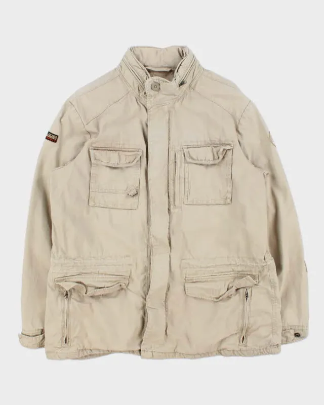 Vintage Napapijri Canvas Military Style Field Jacket - XL sold by Rokit