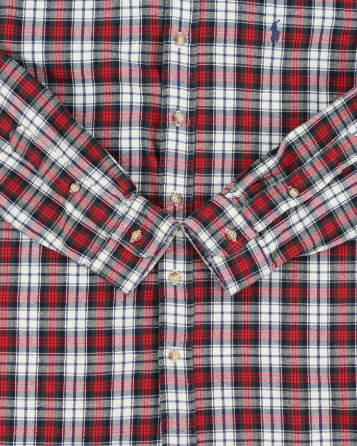 Vintage 00s Polo Ralph Lauren Plaid Long Sleeve Flannel Shirt - M sold by Rokit product image thumbnail 4