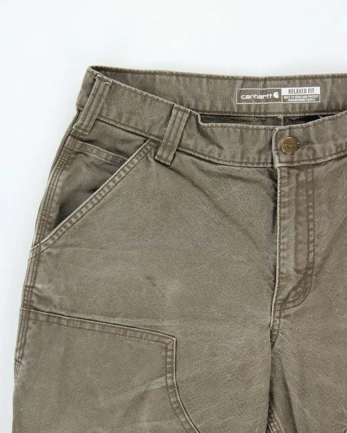 Vintage Carhartt Duck Double Knee Rugged Flex Relaxed Fit Distressed Workwear Trousers - W32 L29 sold by Rokit product image thumbnail 3