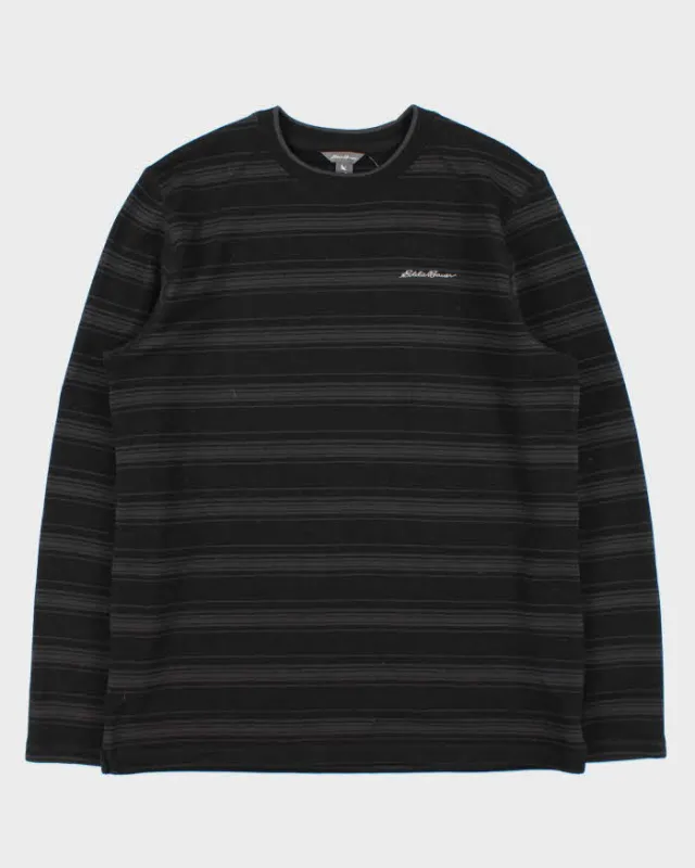 Vintage Eddie Bauer Striped Crewneck Fleece - L made by Eddie Bauer