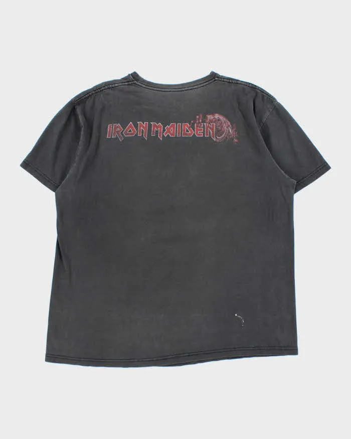 Vintage 1990s Hot Rock Iron Maiden Faded Black Crewneck T-Shirt - L sold by Rokit product image thumbnail 2