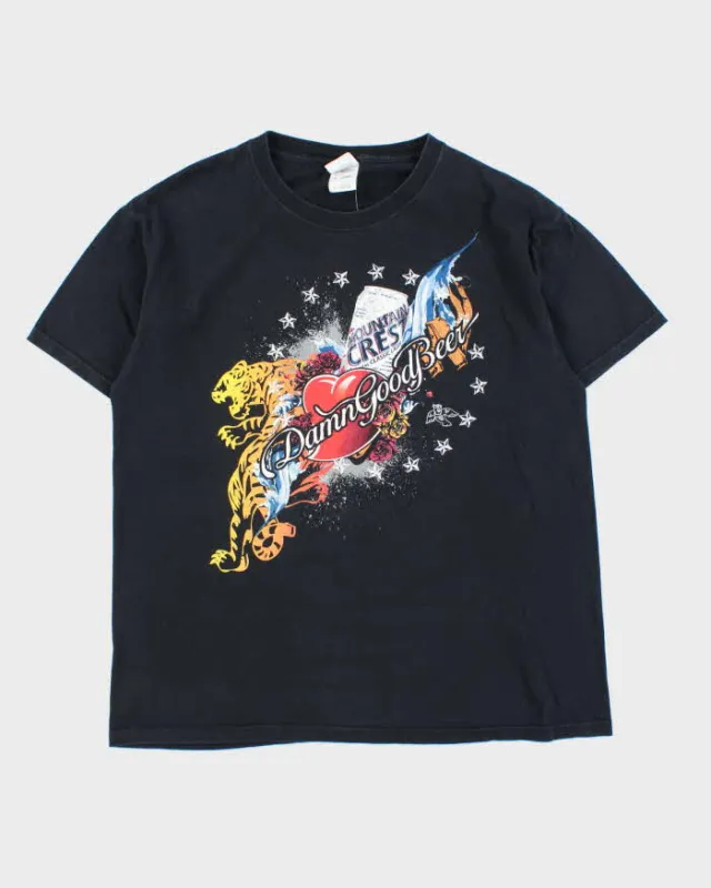 Vintage Y2K 00s Beer Graphic Heavyweight Crewneck T-Shirt - L sold by Rokit