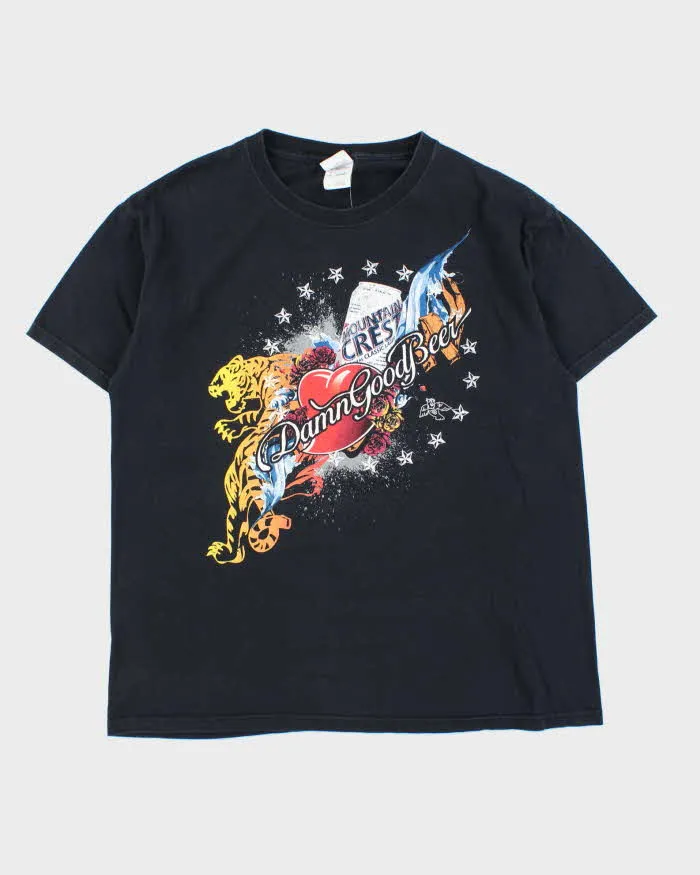 Vintage Y2K 00s Beer Graphic Heavyweight Crewneck T-Shirt - L sold by Rokit