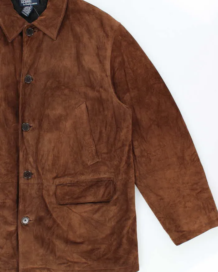Vintage 1990s Polo Ralph Lauren Wool Lined Mid Length Suede Jacket - XL sold by Rokit product image thumbnail 3