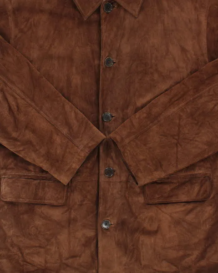 Vintage 1990s Polo Ralph Lauren Wool Lined Mid Length Suede Jacket - XL sold by Rokit product image thumbnail 5