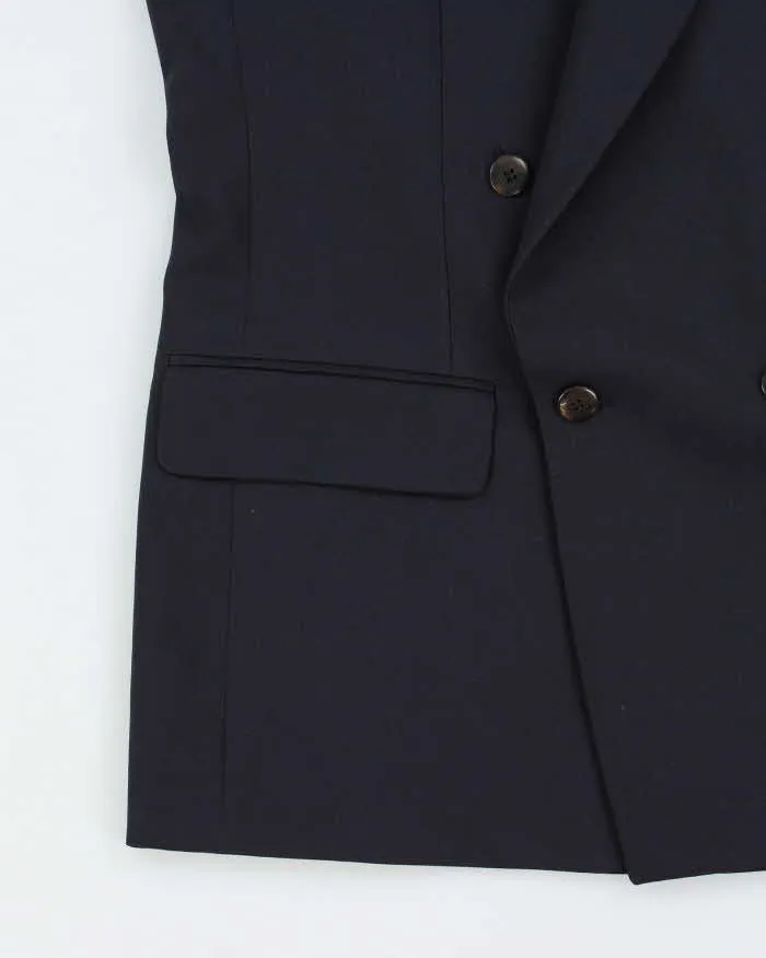 Vintage 1990s Yves Saint Laurent Navy Wool Double Breasted Blazer - M sold by Rokit product image thumbnail 4